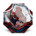 Personalized Sydney Roosters Umbrella Aboriginal Dot Art - Dreamtime Rugby Mascot