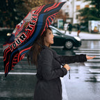 Personalized Sydney Roosters Umbrella Aboriginal Dot Art - Dreamtime Rugby Mascot