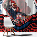 Personalized Sydney Roosters Window Curtain Aboriginal Dot Art - Dreamtime Rugby Mascot