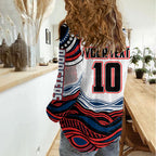 Personalized Sydney Roosters Women Casual Shirt Aboriginal Dot Art - Dreamtime Rugby Mascot