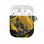 Personalized Parramatta Eels AirPods Case Aboriginal Dot Art - Dreamtime Rugby Mascot