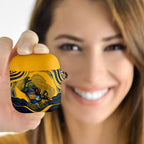 Personalized Parramatta Eels AirPods Case Aboriginal Dot Art - Dreamtime Rugby Mascot