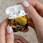 Personalized Parramatta Eels AirPods Case Aboriginal Dot Art - Dreamtime Rugby Mascot