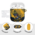 Personalized Parramatta Eels AirPods Case Aboriginal Dot Art - Dreamtime Rugby Mascot