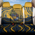 Personalized Parramatta Eels Back Car Seat Cover Aboriginal Dot Art - Dreamtime Rugby Mascot