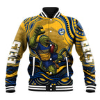Personalized Parramatta Eels Baseball Jacket Aboriginal Dot Art - Dreamtime Rugby Mascot