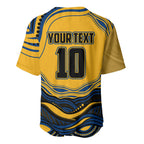 Personalized Parramatta Eels Baseball Jersey Aboriginal Dot Art - Dreamtime Rugby Mascot