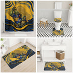 Personalized Parramatta Eels Bathroom Set Aboriginal Dot Art - Dreamtime Rugby Mascot
