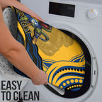 Personalized Parramatta Eels Bathroom Set Aboriginal Dot Art - Dreamtime Rugby Mascot