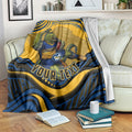 Personalized Parramatta Eels Blanket Aboriginal Dot Art - Dreamtime Rugby Mascot