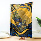Personalized Parramatta Eels Blanket Aboriginal Dot Art - Dreamtime Rugby Mascot