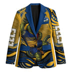 Personalized Parramatta Eels Blazer Aboriginal Dot Art - Dreamtime Rugby Mascot