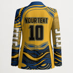 Personalized Parramatta Eels Blazer Aboriginal Dot Art - Dreamtime Rugby Mascot