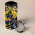 Personalized Parramatta Eels 4 in 1 Can Cooler Tumbler Aboriginal Dot Art - Dreamtime Rugby Mascot
