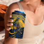 Personalized Parramatta Eels 4 in 1 Can Cooler Tumbler Aboriginal Dot Art - Dreamtime Rugby Mascot