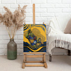 Personalized Parramatta Eels Canvas Wall Art Aboriginal Dot Art - Dreamtime Rugby Mascot