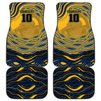 Personalized Parramatta Eels Car Mats Aboriginal Dot Art - Dreamtime Rugby Mascot
