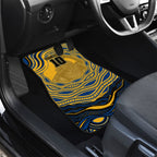 Personalized Parramatta Eels Car Mats Aboriginal Dot Art - Dreamtime Rugby Mascot