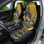 Personalized Parramatta Eels Car Seat Cover Aboriginal Dot Art - Dreamtime Rugby Mascot