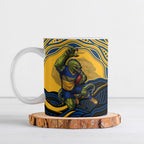 Personalized Parramatta Eels Ceramic Mug Aboriginal Dot Art - Dreamtime Rugby Mascot