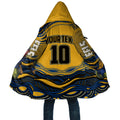 Personalized Parramatta Eels Cloak Aboriginal Dot Art - Dreamtime Rugby Mascot