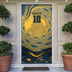 Personalized Parramatta Eels Door Cover Aboriginal Dot Art - Dreamtime Rugby Mascot