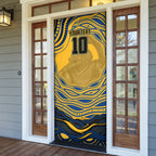 Personalized Parramatta Eels Door Cover Aboriginal Dot Art - Dreamtime Rugby Mascot