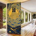 Personalized Parramatta Eels Door Cover Aboriginal Dot Art - Dreamtime Rugby Mascot