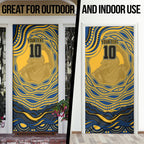 Personalized Parramatta Eels Door Cover Aboriginal Dot Art - Dreamtime Rugby Mascot