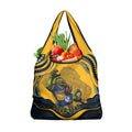 Personalized Parramatta Eels Grocery Bag Aboriginal Dot Art - Dreamtime Rugby Mascot