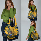 Personalized Parramatta Eels Grocery Bag Aboriginal Dot Art - Dreamtime Rugby Mascot