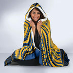 Personalized Parramatta Eels Hooded Blanket Aboriginal Dot Art - Dreamtime Rugby Mascot