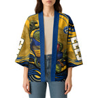 Personalized Parramatta Eels Kimono Aboriginal Dot Art - Dreamtime Rugby Mascot