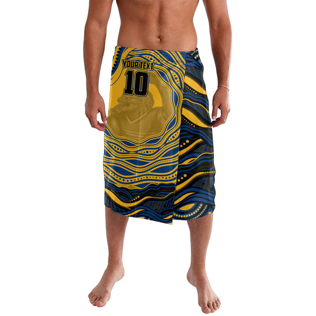 Personalized Parramatta Eels Lavalava Aboriginal Dot Art - Dreamtime Rugby Mascot