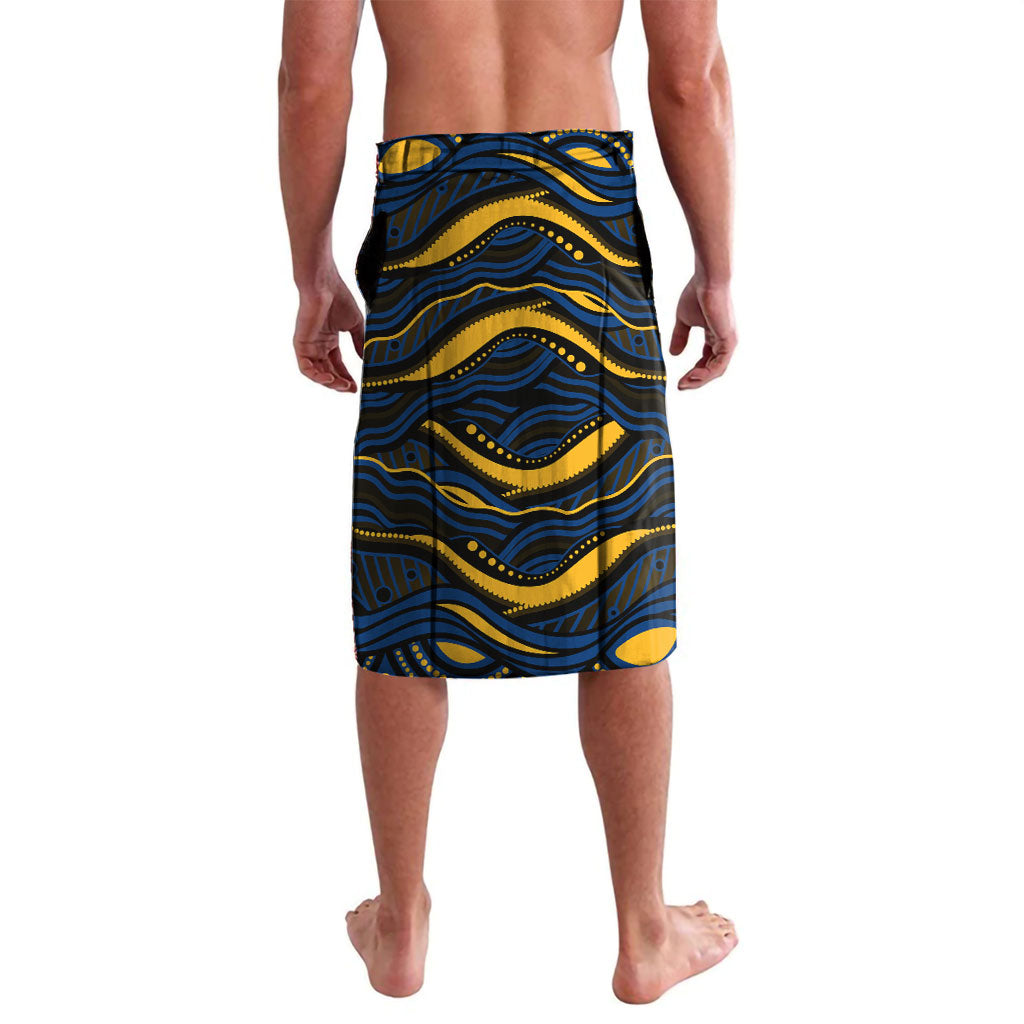Personalized Parramatta Eels Lavalava Aboriginal Dot Art - Dreamtime Rugby Mascot
