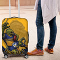 Personalized Parramatta Eels Luggage Cover Aboriginal Dot Art - Dreamtime Rugby Mascot