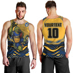 Personalized Parramatta Eels Men Tank Top Aboriginal Dot Art - Dreamtime Rugby Mascot