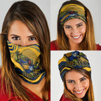 Personalized Parramatta Eels Neck Gaiter Aboriginal Dot Art - Dreamtime Rugby Mascot