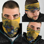 Personalized Parramatta Eels Neck Gaiter Aboriginal Dot Art - Dreamtime Rugby Mascot