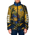 Personalized Parramatta Eels Padded Jacket Aboriginal Dot Art - Dreamtime Rugby Mascot