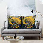 Personalized Parramatta Eels Pillow Cover Aboriginal Dot Art - Dreamtime Rugby Mascot