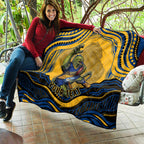 Personalized Parramatta Eels Quilt Aboriginal Dot Art - Dreamtime Rugby Mascot