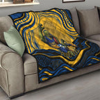 Personalized Parramatta Eels Quilt Aboriginal Dot Art - Dreamtime Rugby Mascot
