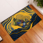 Personalized Parramatta Eels Rubber Doormat Aboriginal Dot Art - Dreamtime Rugby Mascot