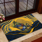 Personalized Parramatta Eels Rubber Doormat Aboriginal Dot Art - Dreamtime Rugby Mascot