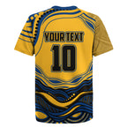 Personalized Parramatta Eels Rugby Jersey Aboriginal Dot Art - Dreamtime Rugby Mascot