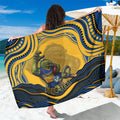 Personalized Parramatta Eels Sarong Aboriginal Dot Art - Dreamtime Rugby Mascot