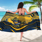 Personalized Parramatta Eels Sarong Aboriginal Dot Art - Dreamtime Rugby Mascot