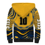 Personalized Parramatta Eels Sherpa Hoodie Aboriginal Dot Art - Dreamtime Rugby Mascot