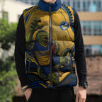 Personalized Parramatta Eels Sleeveless Puffer Jacket Aboriginal Dot Art - Dreamtime Rugby Mascot